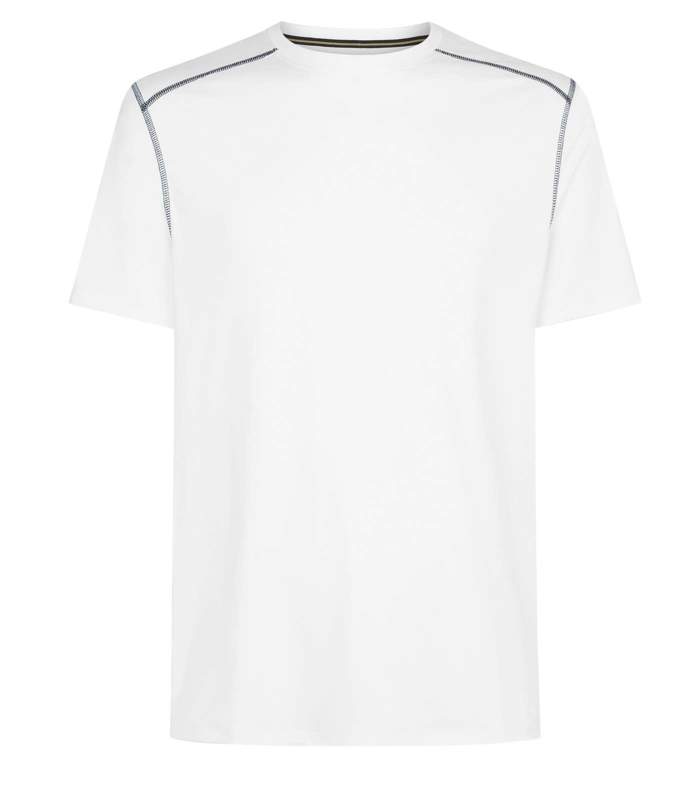 White Sports Stretch T-Shirt Image 4