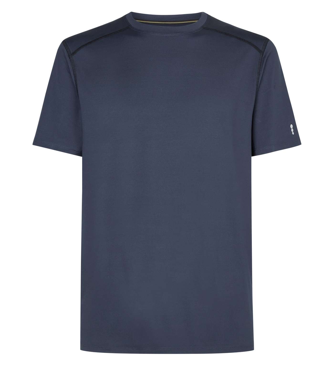 Navy Sports Stretch T-Shirt Image 4