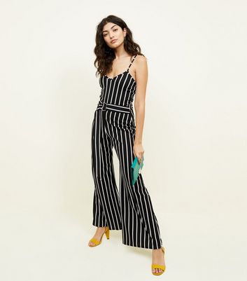 pink and black striped jumpsuit