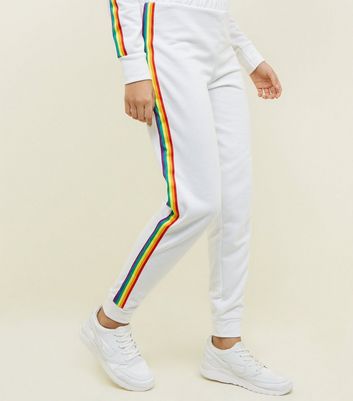 rainbow joggers stripe