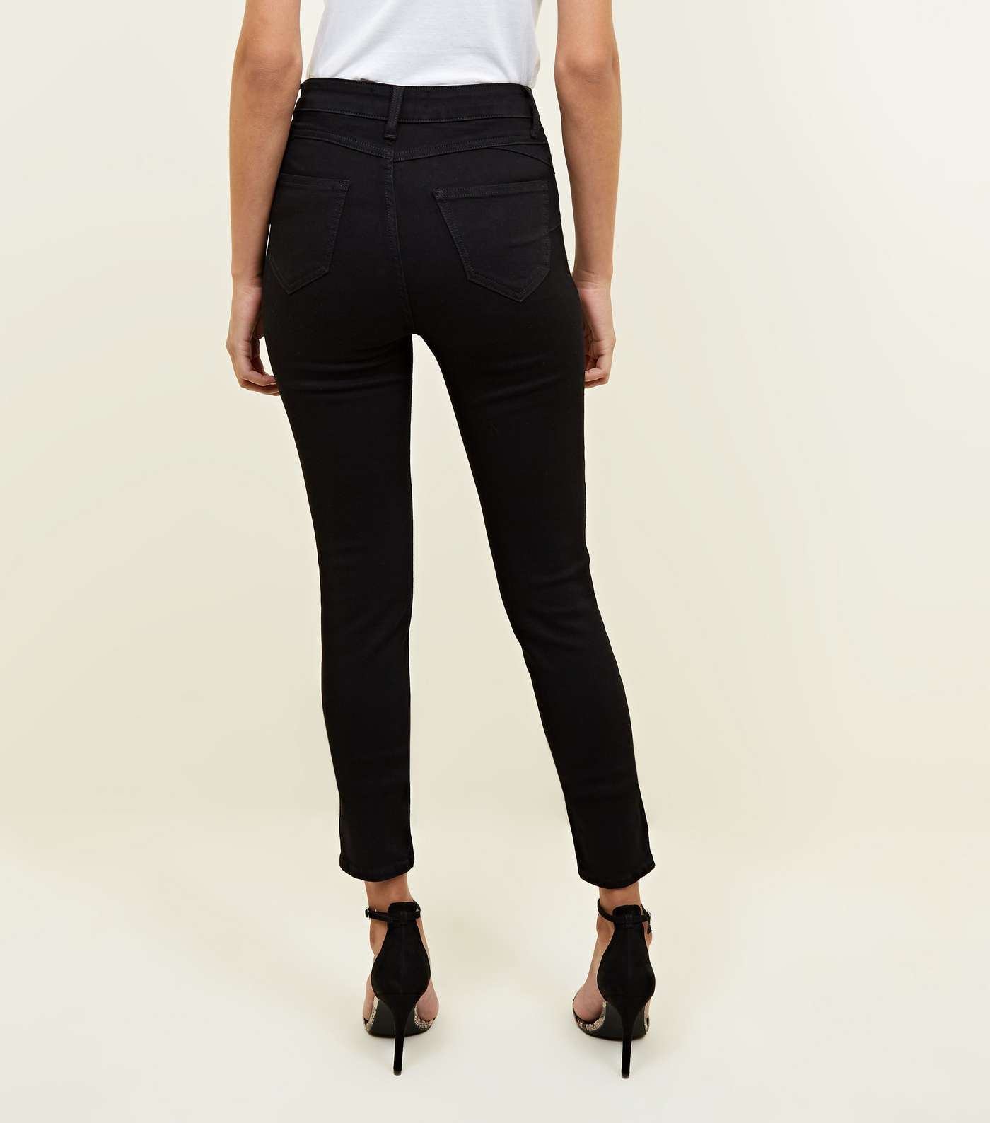 Black Premium High Rise 'Lift & Shape' Jeans Image 3