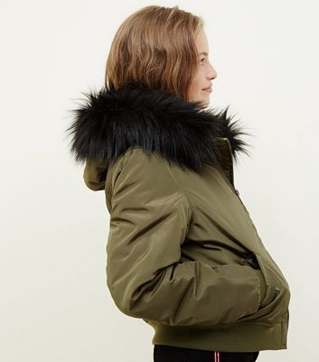 girls hooded bomber jacket