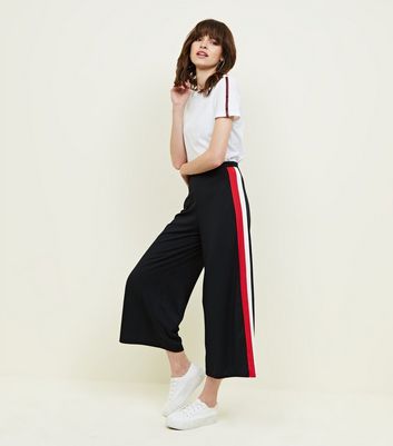 striped cropped trousers womens