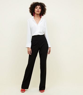 Dunnes Stores  Black Zip Bootcut Trousers