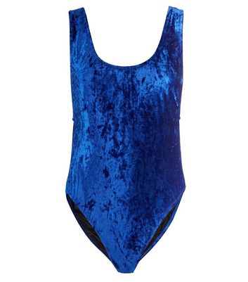 blue velvet bathing suit