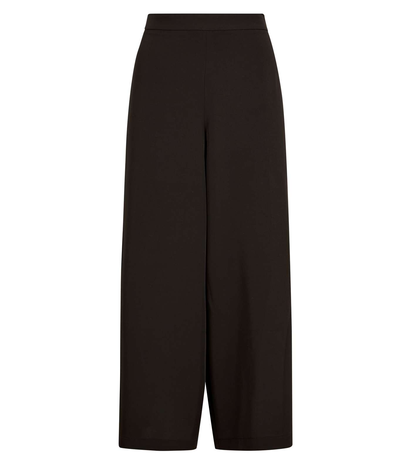 Black Cropped Wide Leg Trousers Image 4
