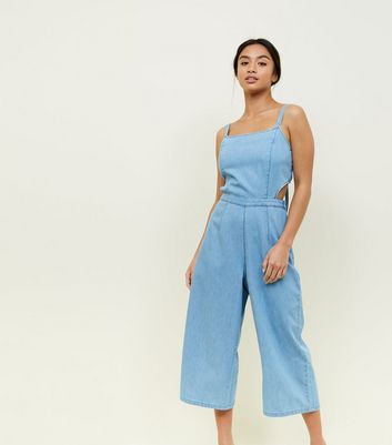 petite blue jumpsuit