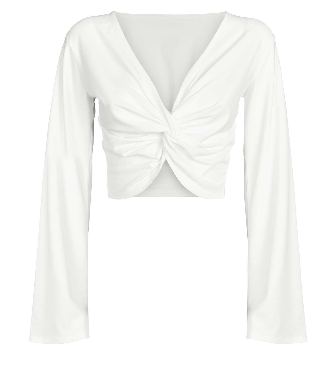 Cameo Rose White Twist Front Crop Top  Image 4