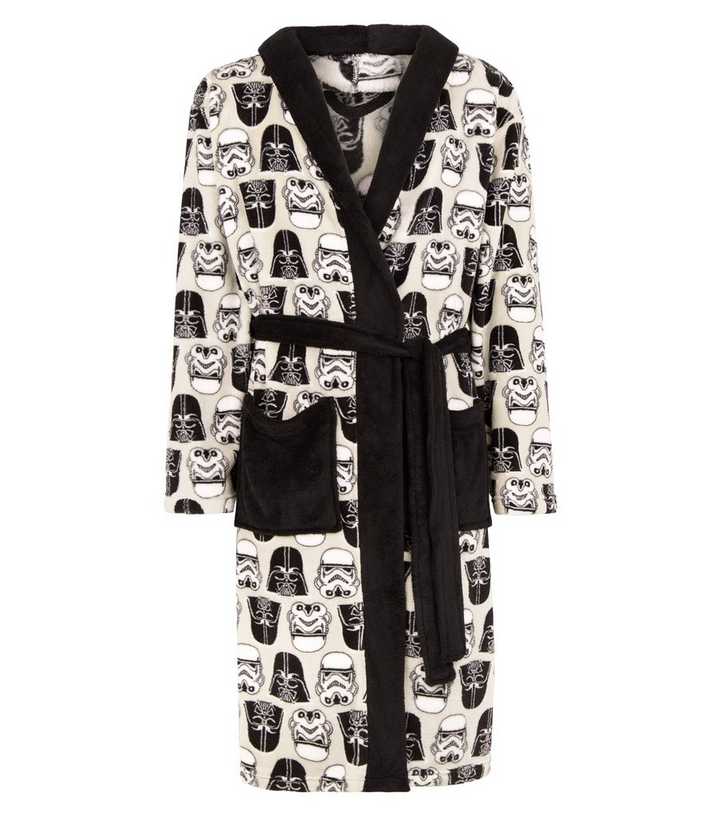 Black Star Wars Clone Print Dressing Gown | New Look