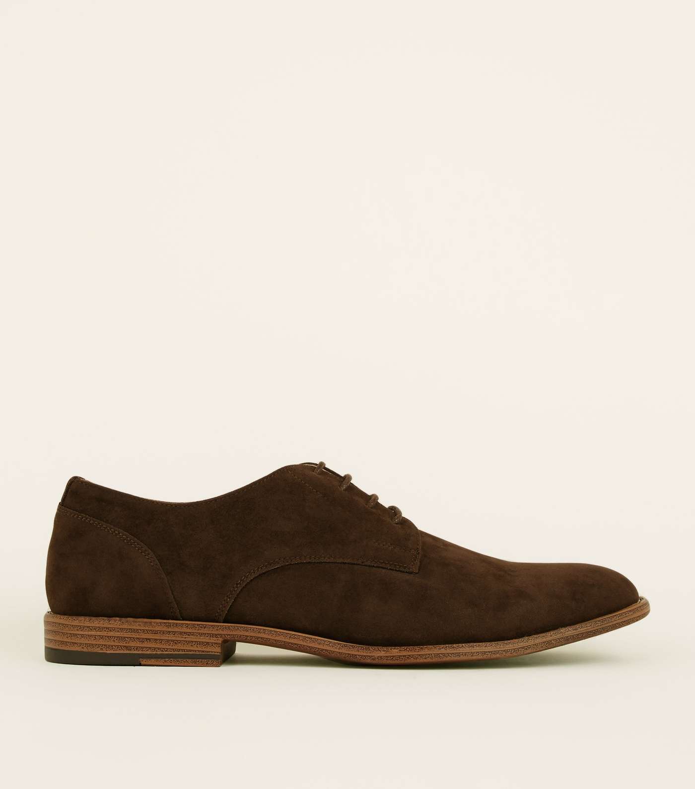 Dark Brown Faux Suede Lace-Up Desert Shoes