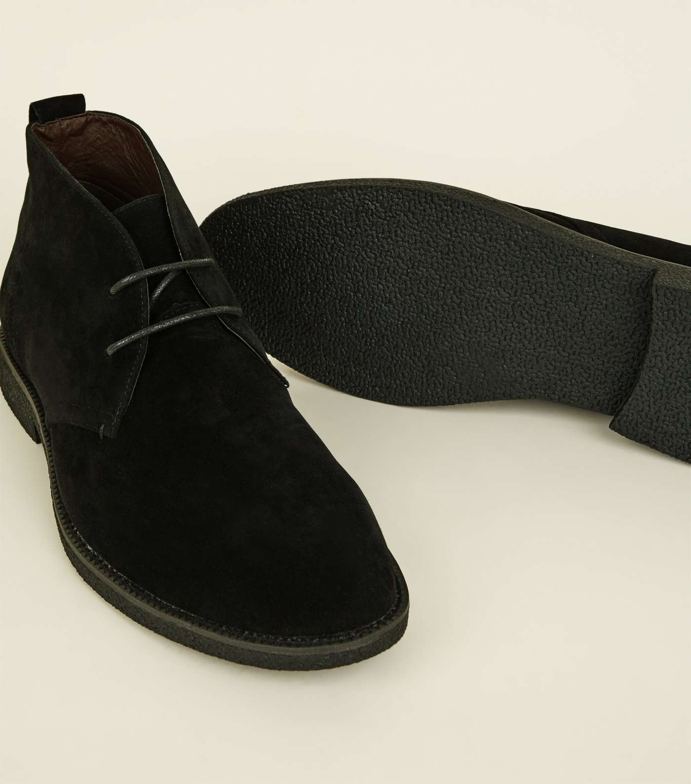 Black Suedette Desert Boots Image 3