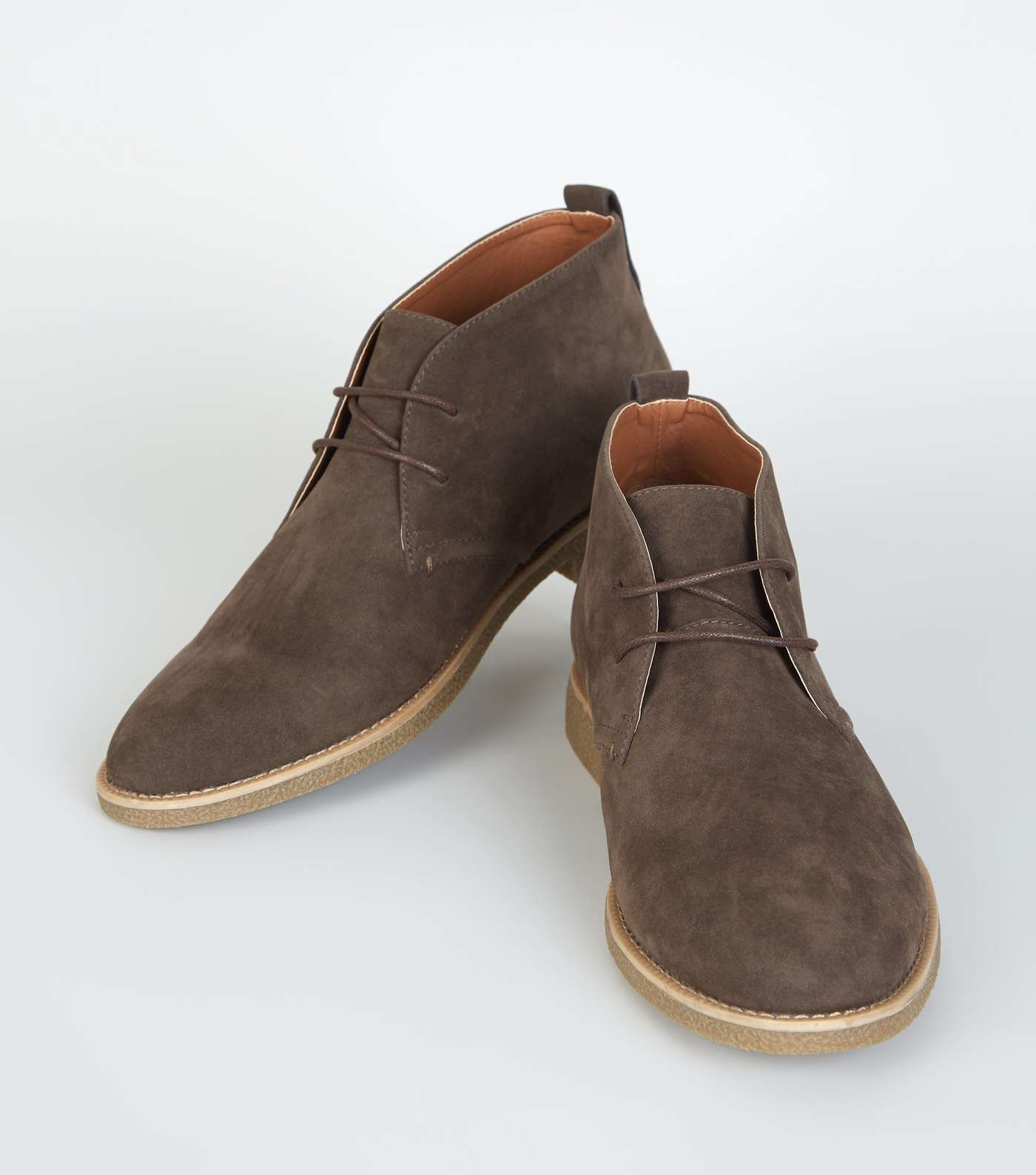 Light Brown Faux Suede Desert Boots Image 3
