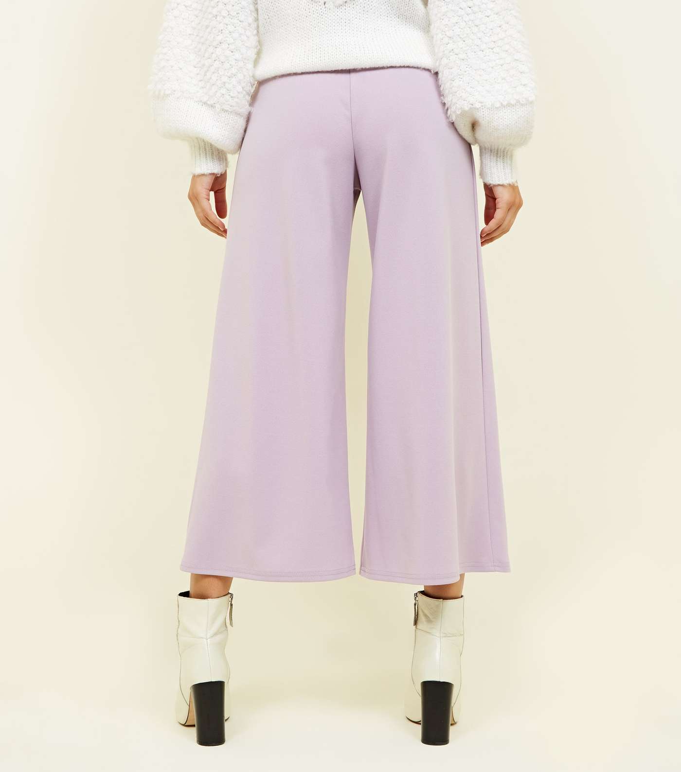 Lilac D-Ring Belt Cropped Trousers Image 3