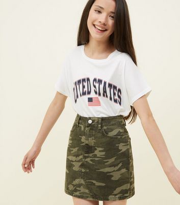 New look best sale girls denim skirt