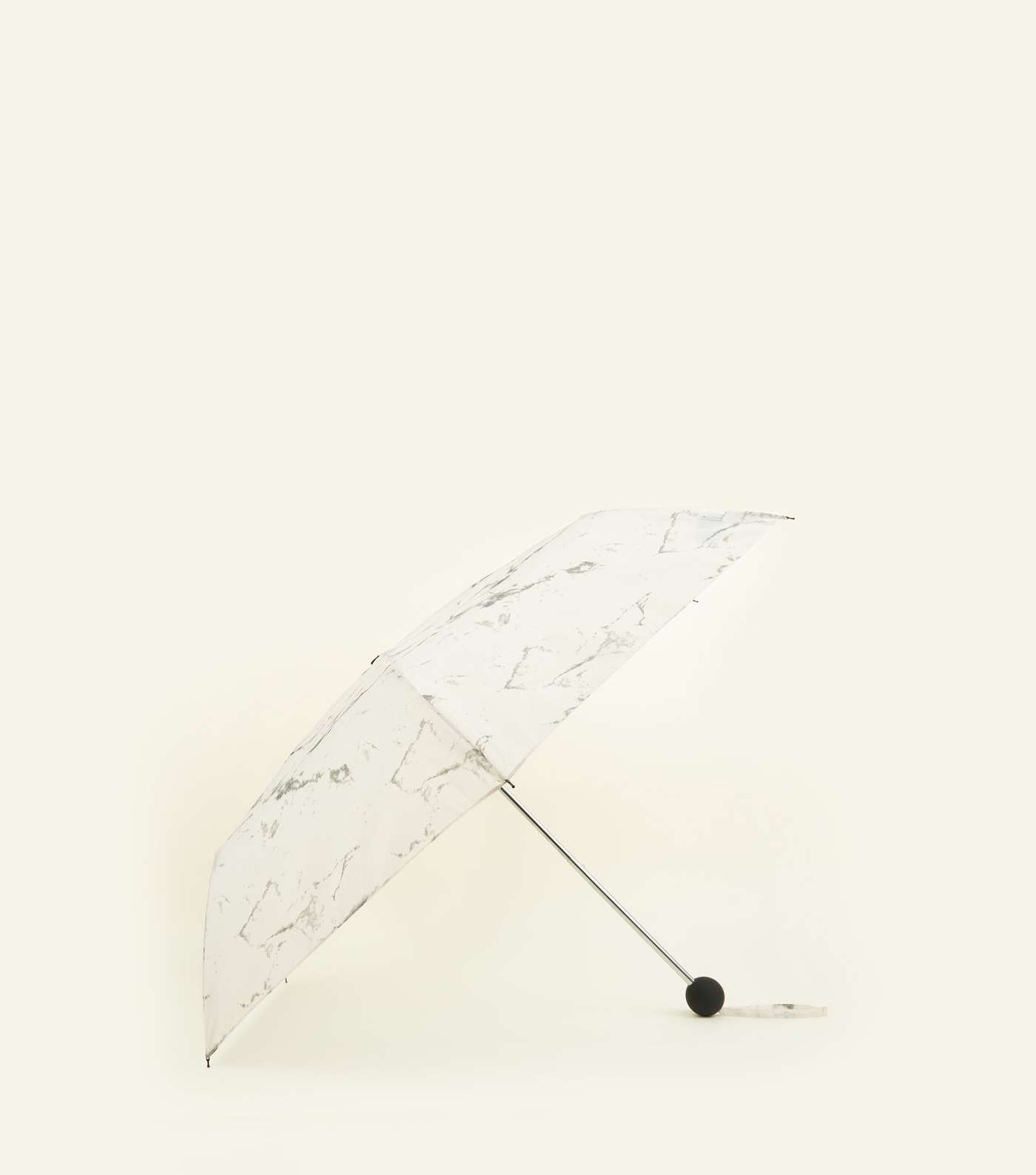 White Marble Effect Collapsible Umbrella