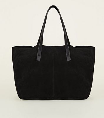 sac cabas daim noir