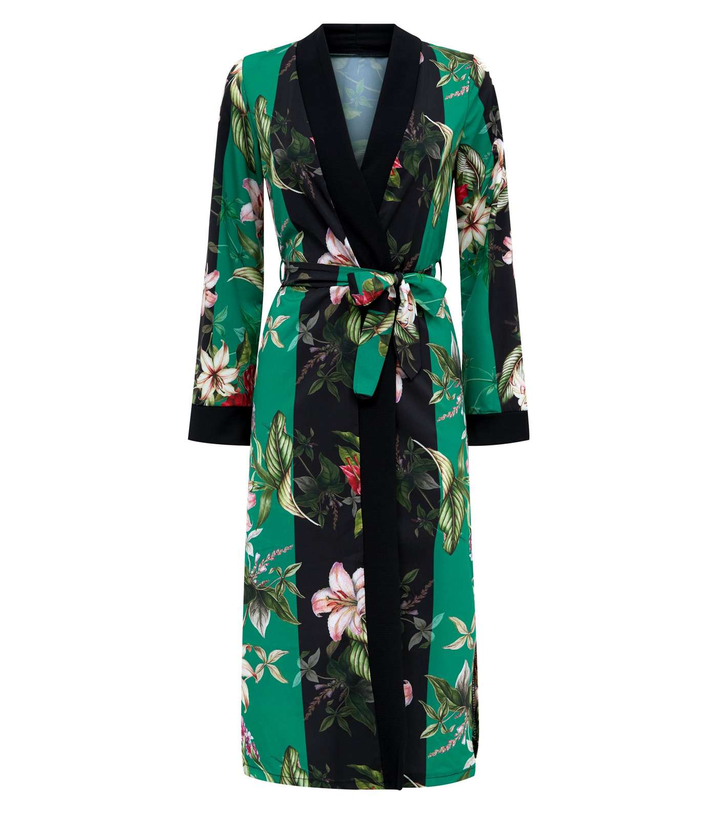 Lulua London Green Floral Longline Kimono Image 4