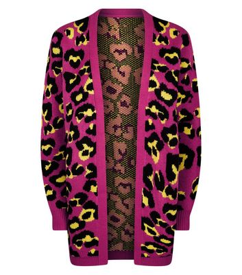 pink cheetah cardigan