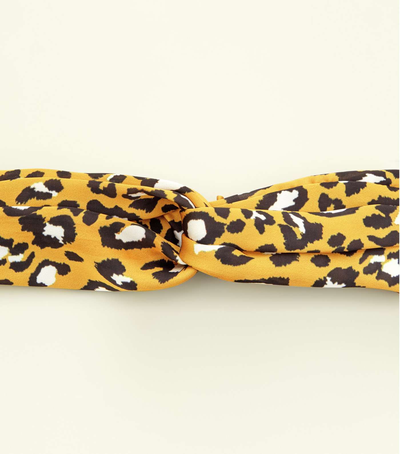 Yellow Leopard Print Twist Knot Headband