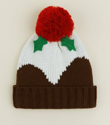 christmas pudding beanie hat