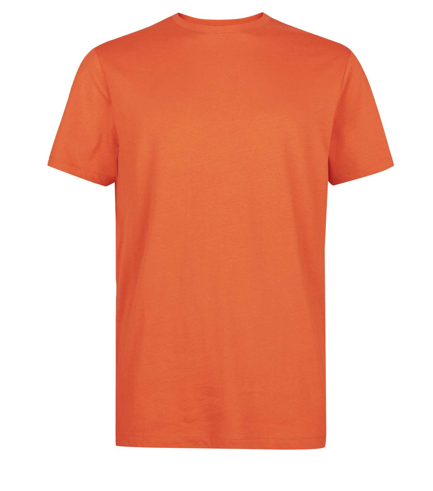 Orange Crew Neck T-Shirt Image 4