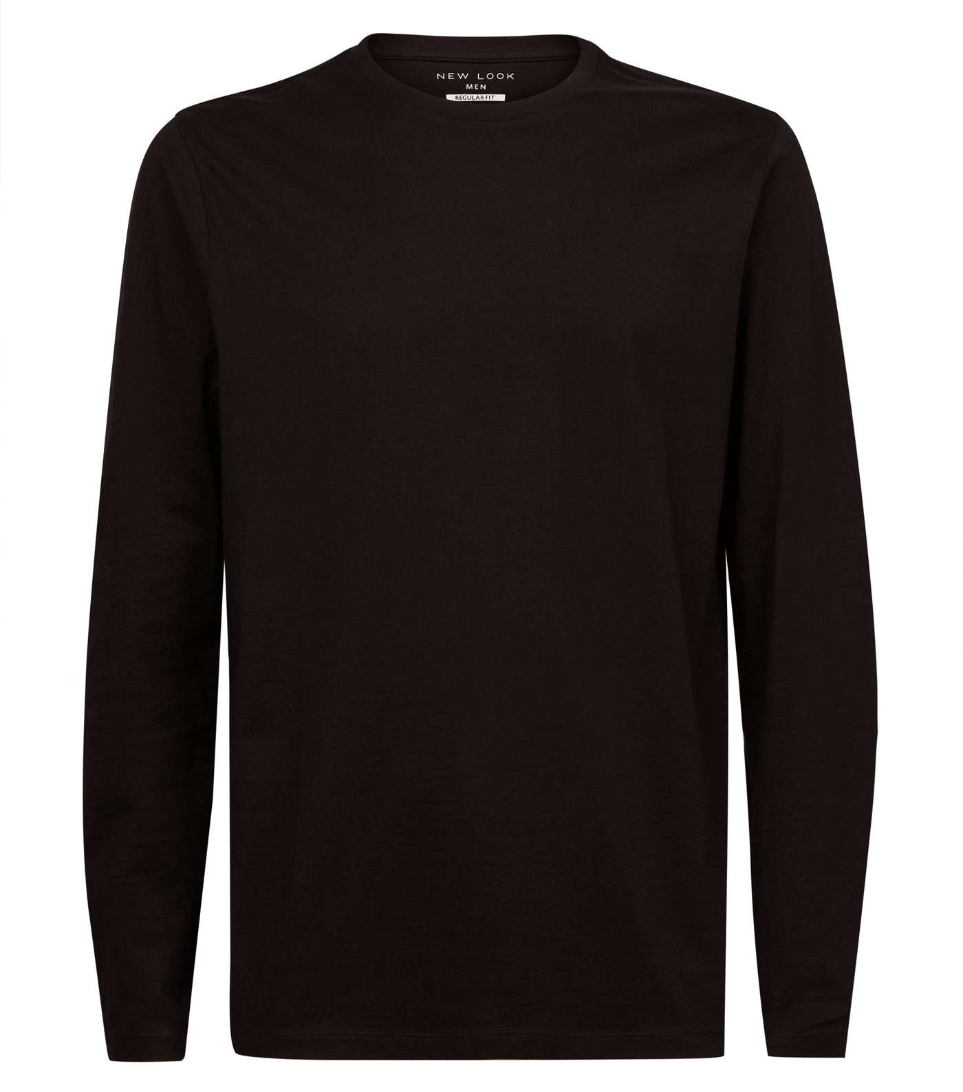 Black Long Sleeve Crew Neck T-Shirt Image 4