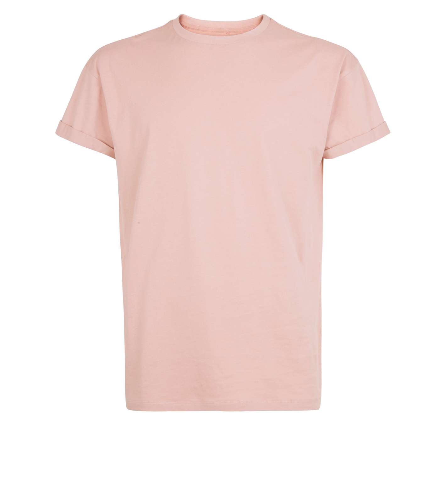 Mid Pink Rolled Sleeve T-Shirt Image 4