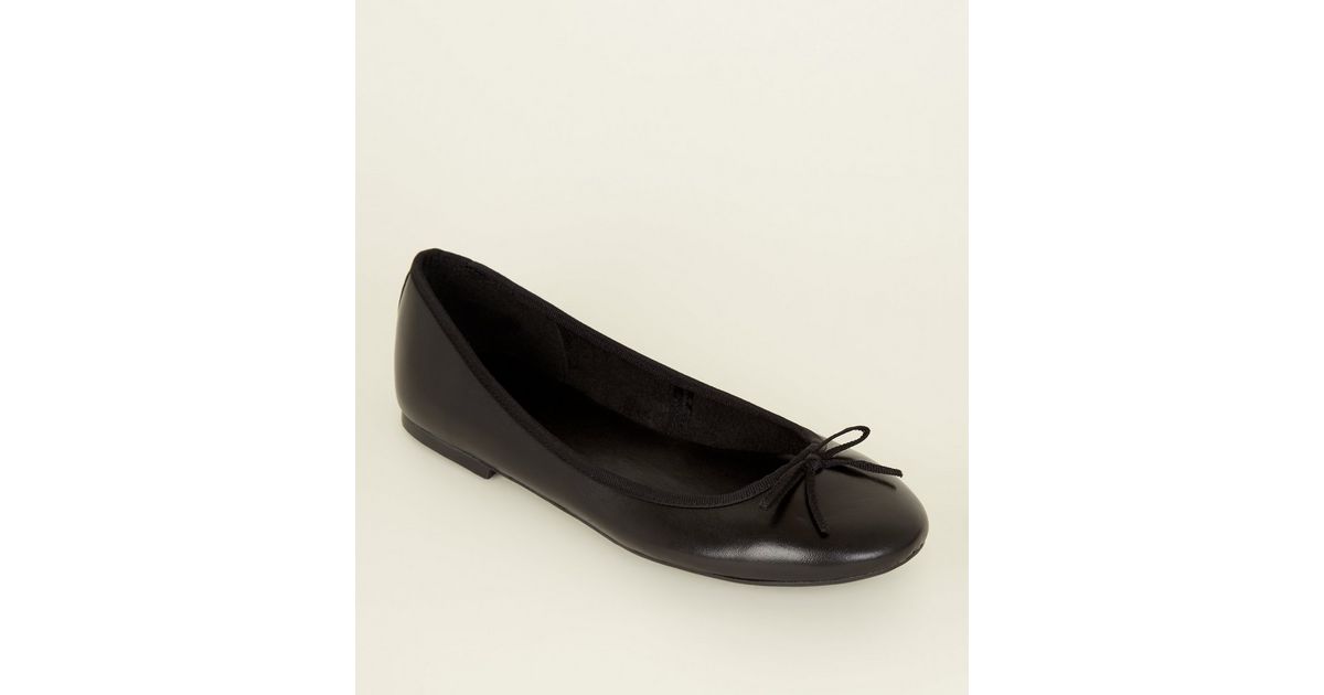 ted baker sually leather ballet pumps in black