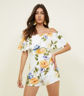 white playsuit new look