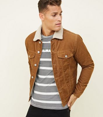 Men's Camel Borg Lined Corduroy Jacket New Look shop for Men's Camel Borg Lined Corduroy Jacket New Look at Shopo