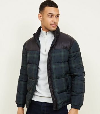 tartan puffer jacket