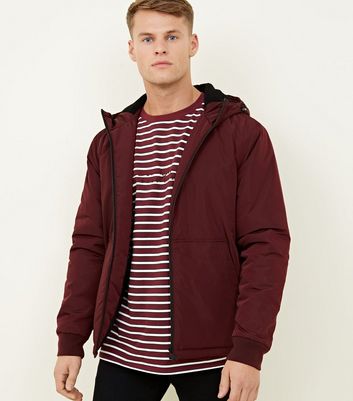 Men's Burgundy Borg Hood Zip Through Coat New Look shop for Men's Burgundy Borg Hood Zip Through Coat New Look at Shopo