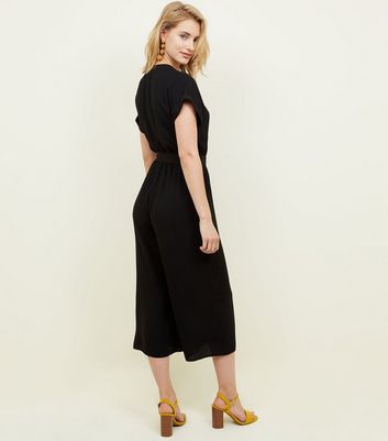 Black culotte jumpsuit new look online