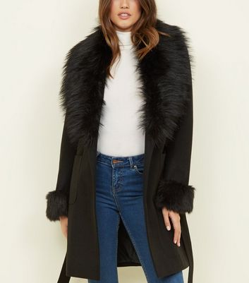 black fur trim jacket