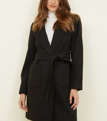 black detachable faux fur trim coat