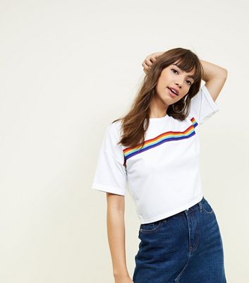 new look rainbow t shirt