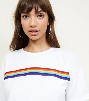 new look rainbow t shirt