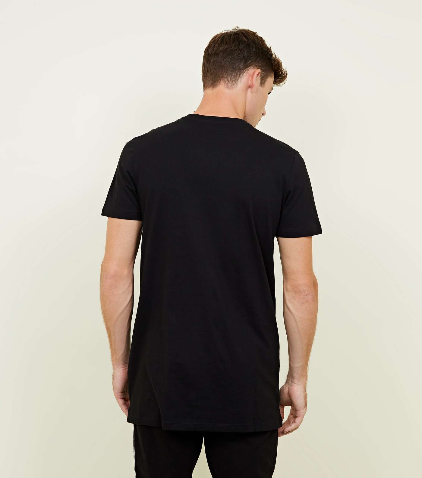 Black Longline T-Shirt Image 3