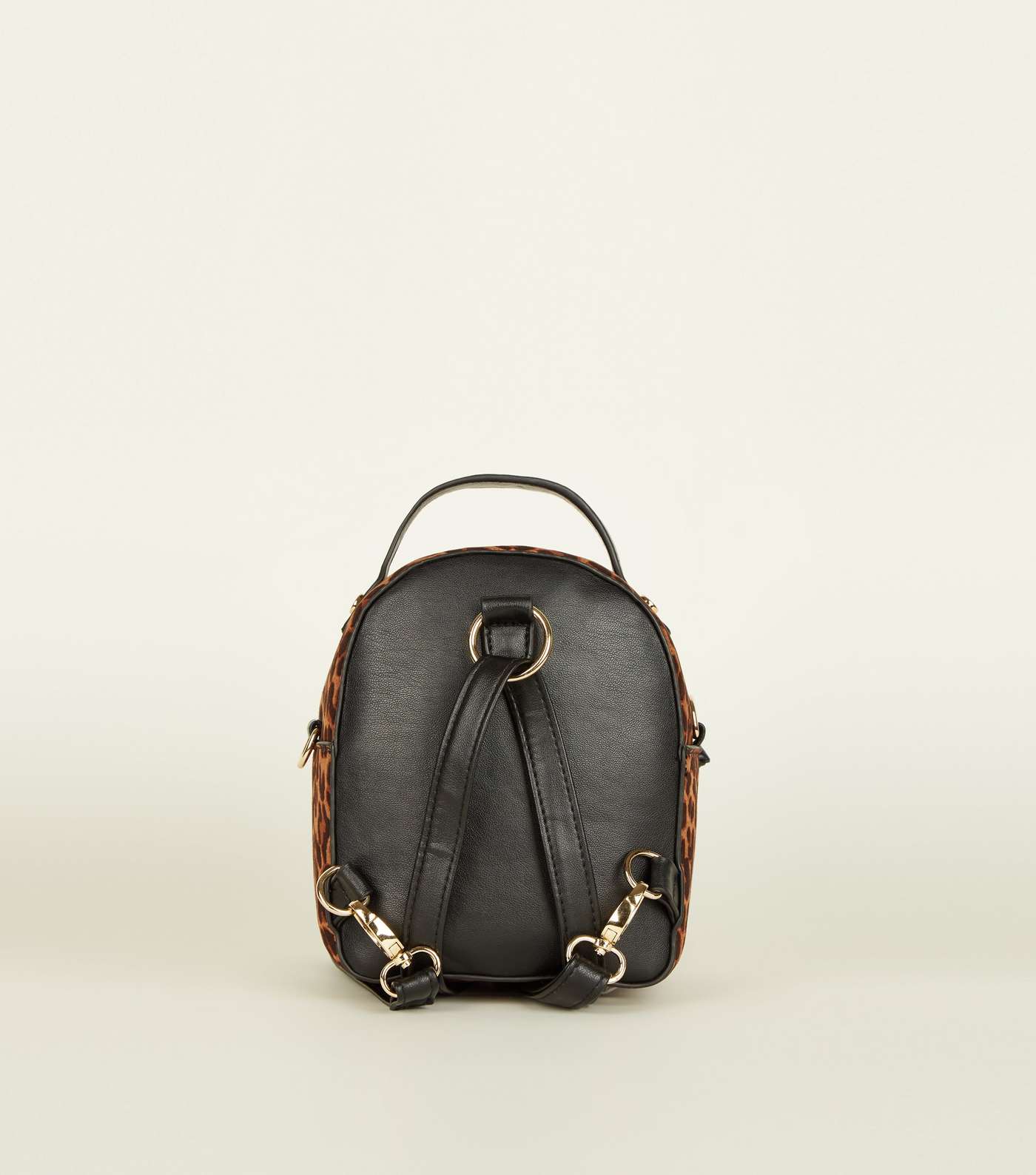 Brown Convertible Leopard Print Micro Backpack Image 6