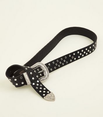 studded belt black