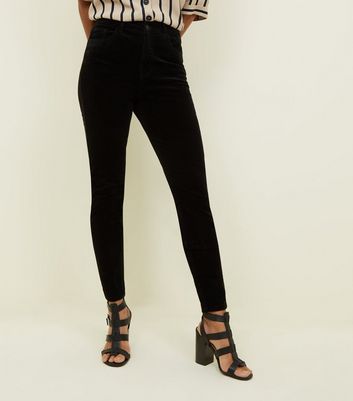black cord skinny jeans