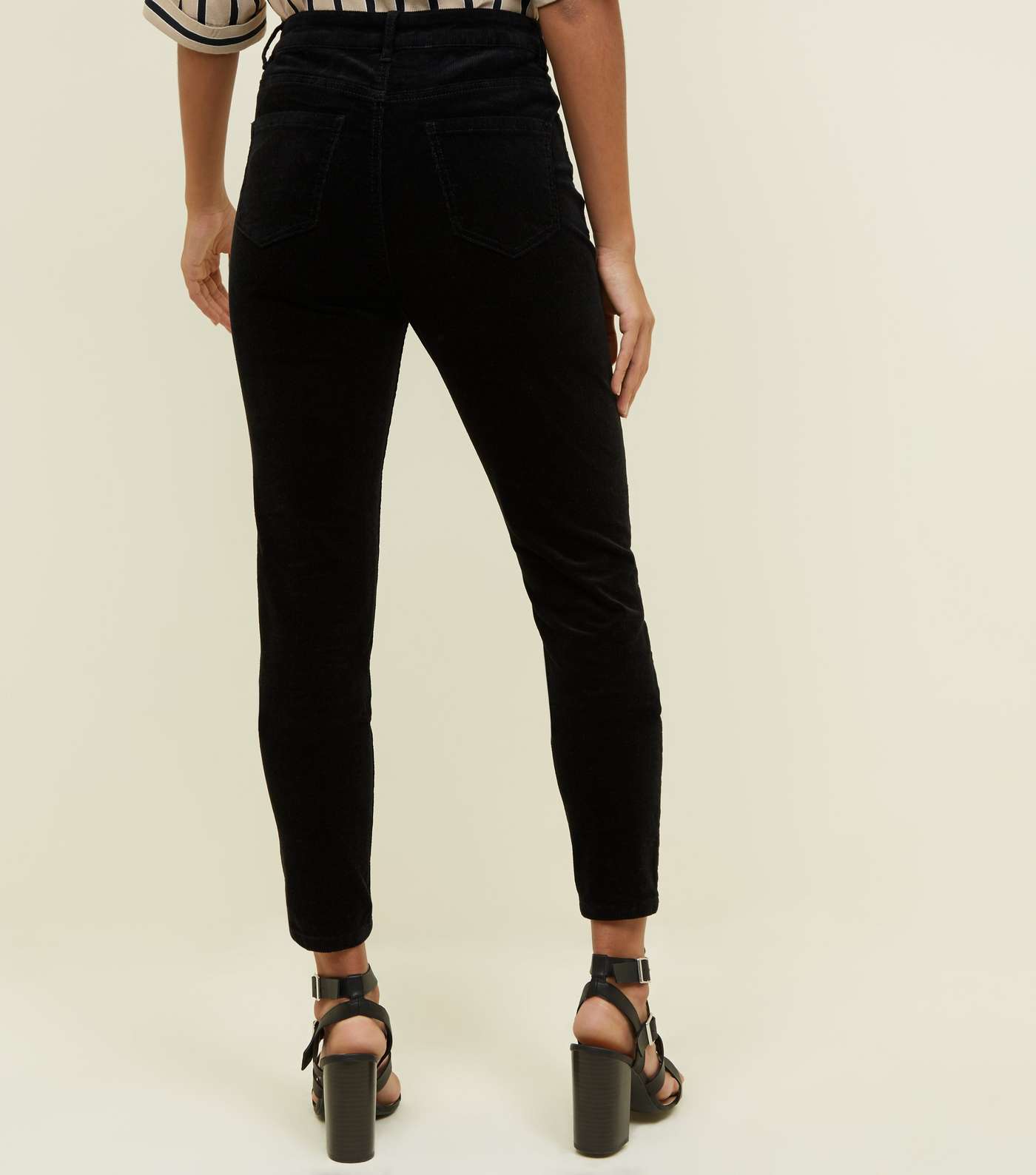 Black Corduroy Super Skinny Dahlia Jeans  Image 3