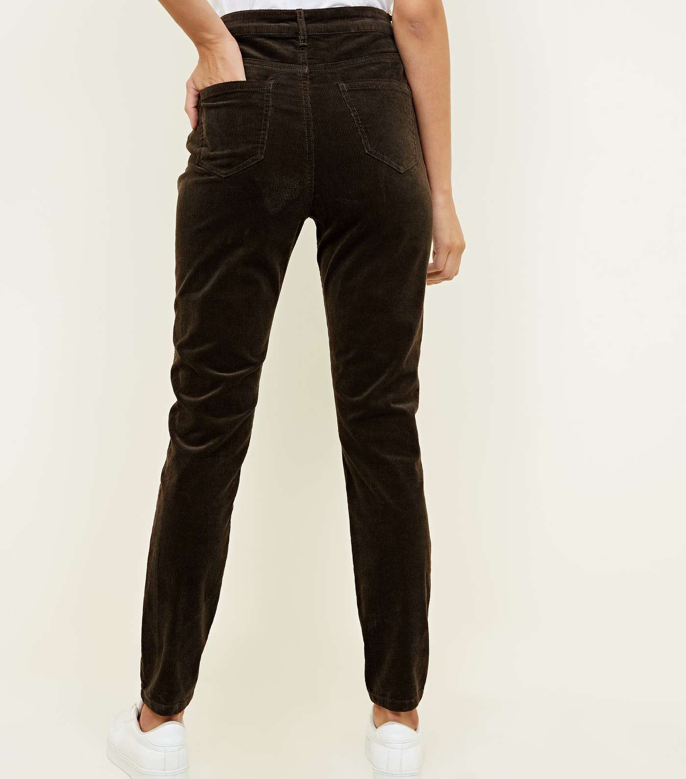 Khaki Corduroy Super Skinny Dahlia Jeans Image 3