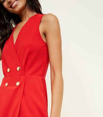 red tuxedo playsuit