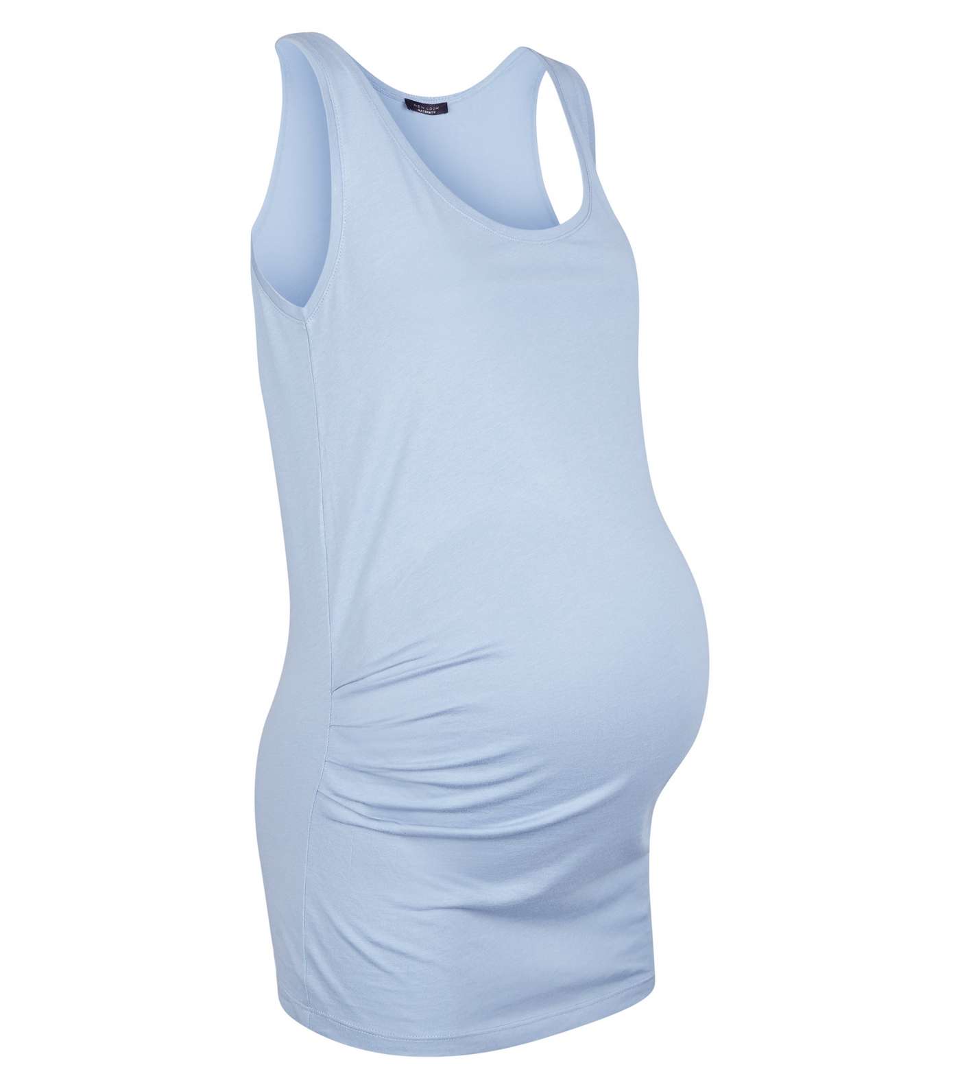 Maternity Blue Scoop Neck Vest Top Image 4
