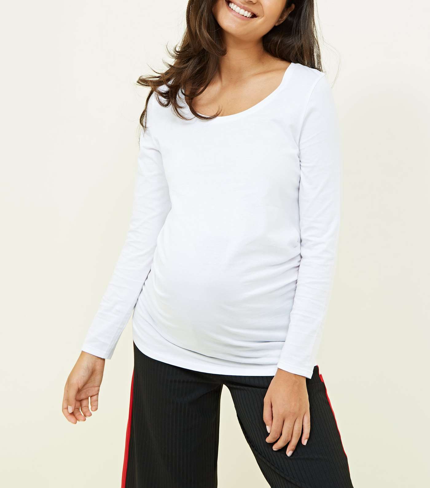 Maternity White Long Sleeve Top