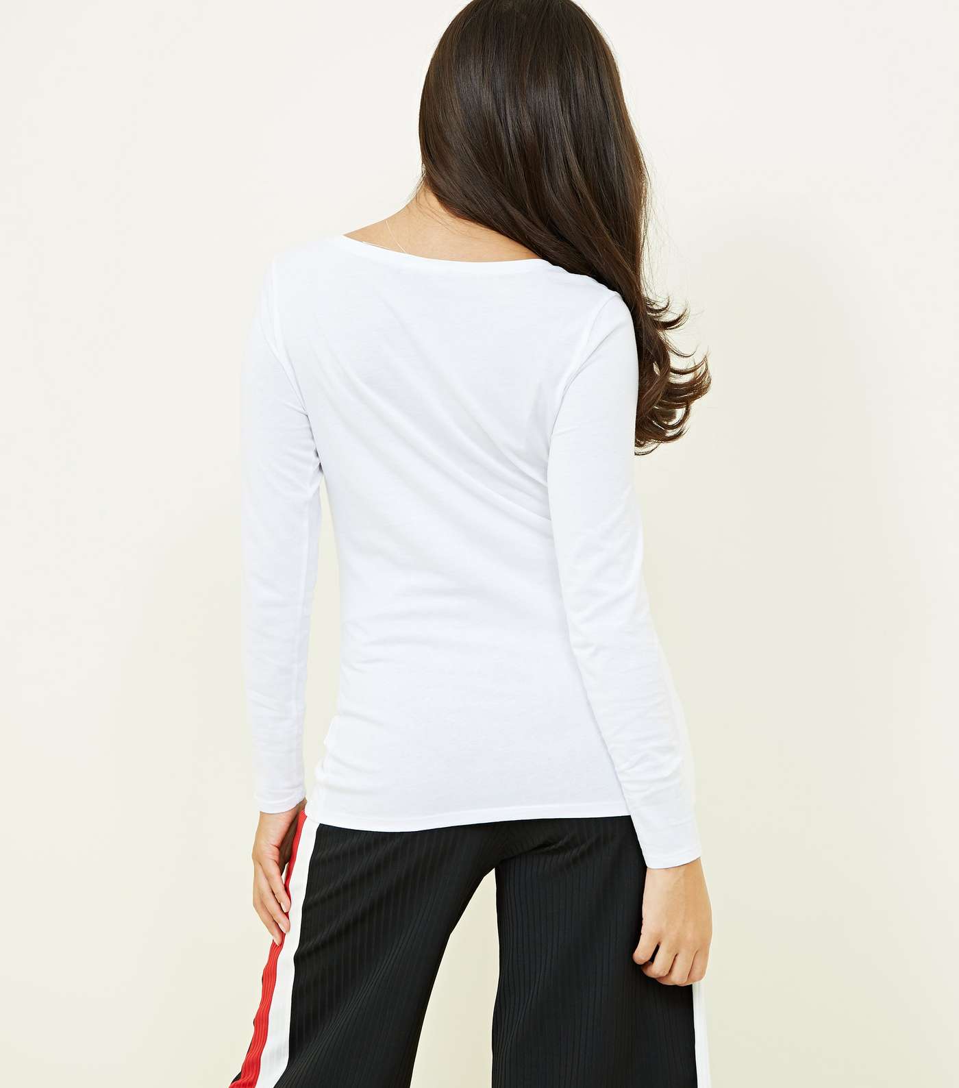 Maternity White Long Sleeve Top Image 3
