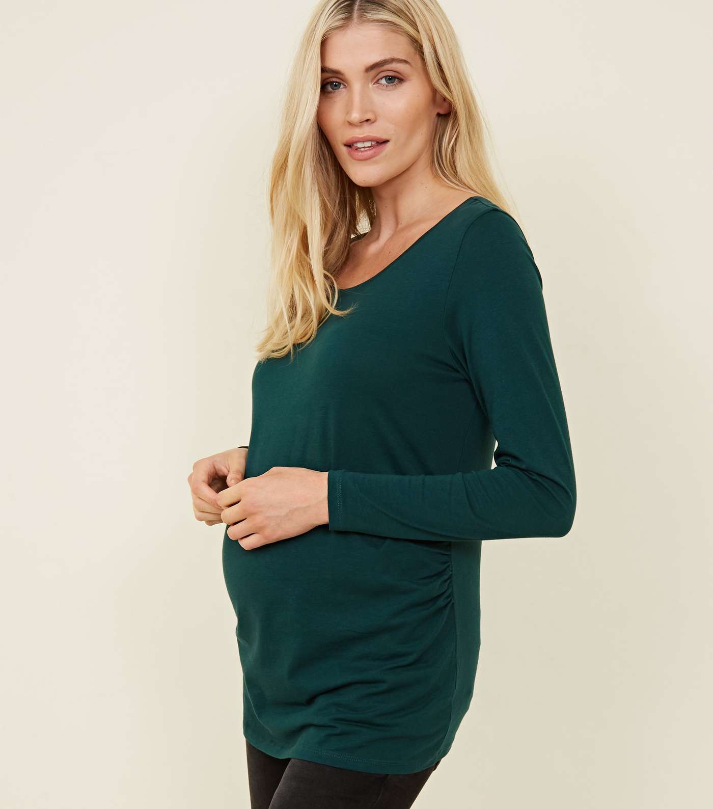Maternity Dark Green Long Sleeve Top