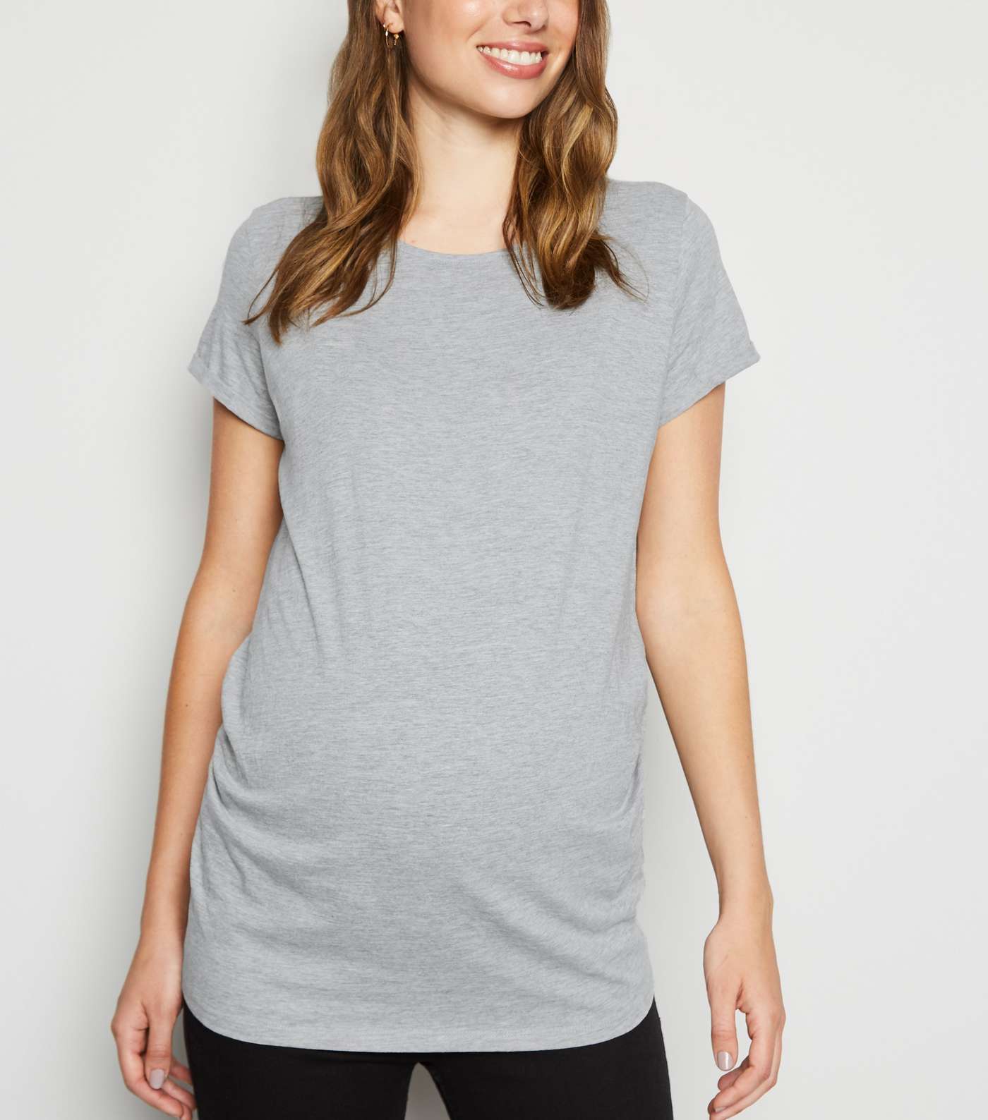 Maternity Grey Short Sleeve T-Shirt