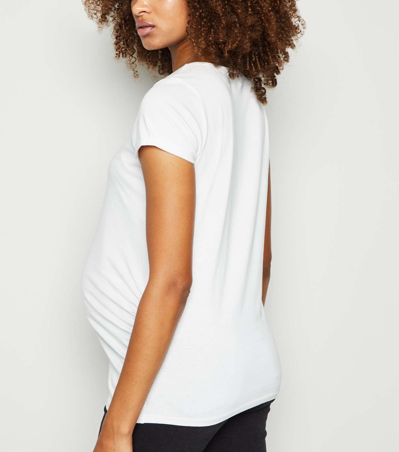 Maternity White Short Sleeve T-Shirt Image 3